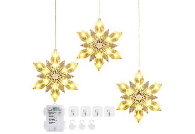 Elegear LED-Lichterkette 0,8M Superhelle LED-Lichtervorhang für fenster Weihnachtsdeko, 36-flammig, mit 30 Lichtern, IP44, Timer/Memory-Funktion, mit Haken Elegear LED-Lichterkette 0,8M Superhelle LED-Lichtervorhang für fenster Weihnachtsdeko, 36-flammig, mit 30 Lichtern, IP44, Timer/Memory-Funktion, mit Haken von Elegear