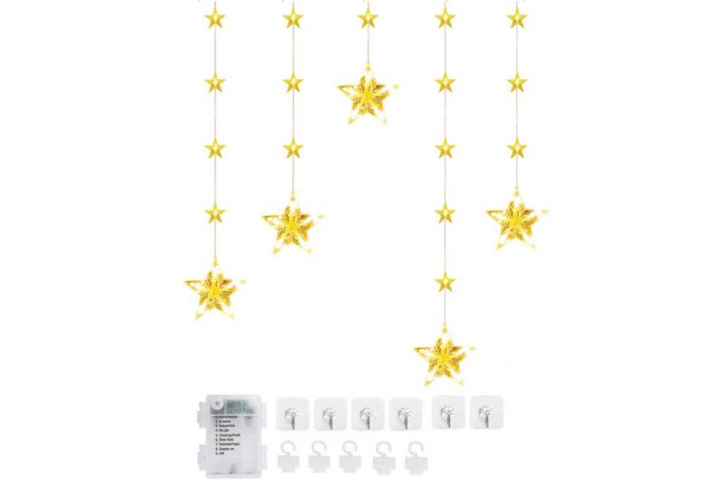 Elegear LED-Lichterkette 60/120cm LED Lichtervorhang Warmweiß & bunt mit Timer/Memory-Funktion, 52-flammig, LED Fensterbilder für Innen/Außen/Fenster Weihanchten Deko mit Haken Elegear LED-Lichterkette 60/120cm LED Lichtervorhang Warmweiß & bunt mit Timer/Memory-Funktion, 52-flammig, LED Fensterbilder für Innen/Außen/Fenster Weihanchten Deko mit Haken von Elegear