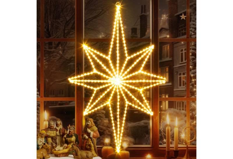 Elegear LED-Lichterkette LED Dekolicht Weihnachtsengel mit timer 8 Modi Memory-Funktion, Haken, Wetterfest, inkl. Haken & Kabelbinder, Perfekt für Innen/Außenbereich von Elegear