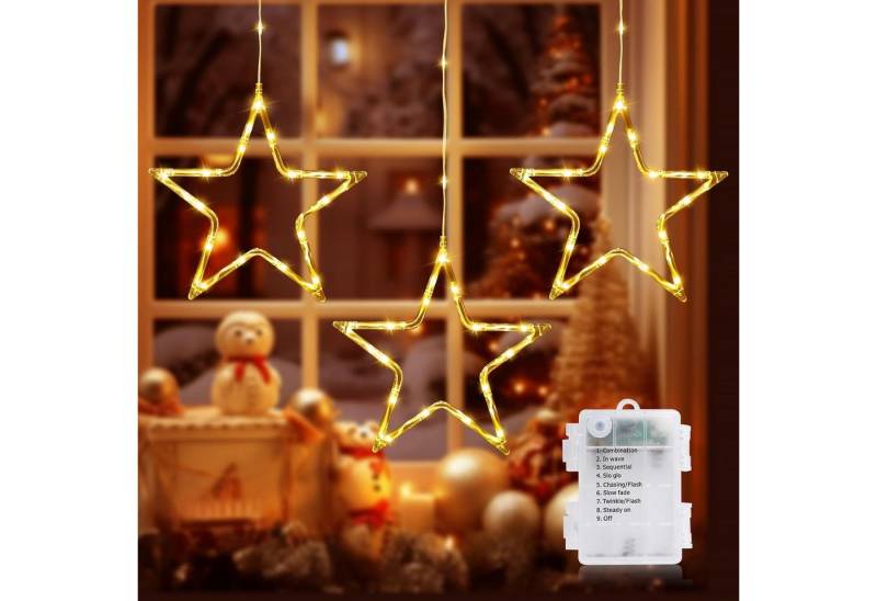 Elegear LED-Lichterkette Weihnachtsdeko Fenster Stern, beleuchtete Weihnachtsbeleuchtung, Lichterkette Sterne mit Timer Innen/Außen, Weihnachtsstern Fensterdeko Elegear LED-Lichterkette Weihnachtsdeko Fenster Stern, beleuchtete Weihnachtsbeleuchtung, Lichterkette Sterne mit Timer Innen/Außen, Weihnachtsstern Fensterdeko von Elegear