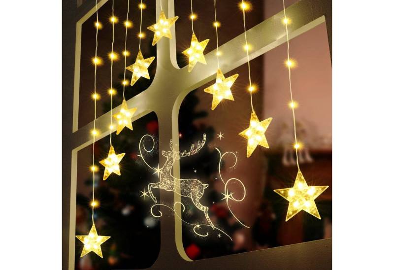 Elegear LED-Lichterkette Weihnachtsdeko Fenster Stern, beleuchtete Weihnachtsbeleuchtung, Lichterkette Sterne mit Timer Innen/Außen, Weihnachtsstern Fensterdeko Elegear LED-Lichterkette Weihnachtsdeko Fenster Stern, beleuchtete Weihnachtsbeleuchtung, Lichterkette Sterne mit Timer Innen/Außen, Weihnachtsstern Fensterdeko von Elegear