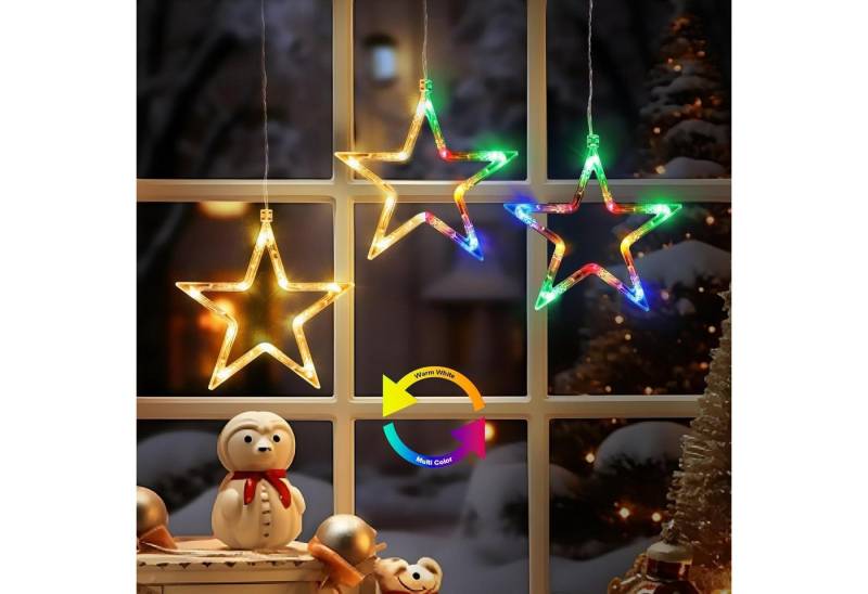 Elegear LED-Lichterkette Weihnachtsdeko Fenster Stern, beleuchtete Weihnachtsbeleuchtung, Lichterkette Sterne mit Timer Innen/Außen, Weihnachtsstern Fensterdeko Elegear LED-Lichterkette Weihnachtsdeko Fenster Stern, beleuchtete Weihnachtsbeleuchtung, Lichterkette Sterne mit Timer Innen/Außen, Weihnachtsstern Fensterdeko von Elegear