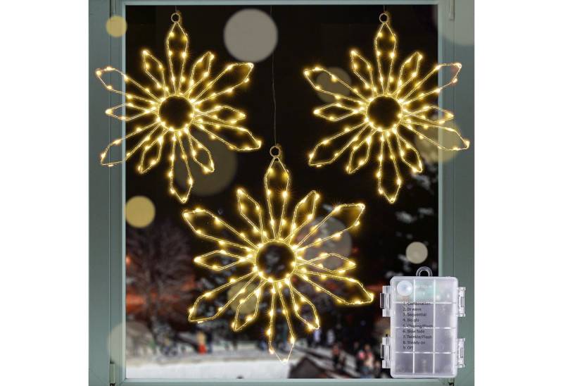 Elegear LED-Lichterkette metalle Dekolicht für Ostern mit Lichterkette(Indoor/Outdoor), LED Schneeflocke für Fenster/Tür Indoor/Outdoor von Elegear