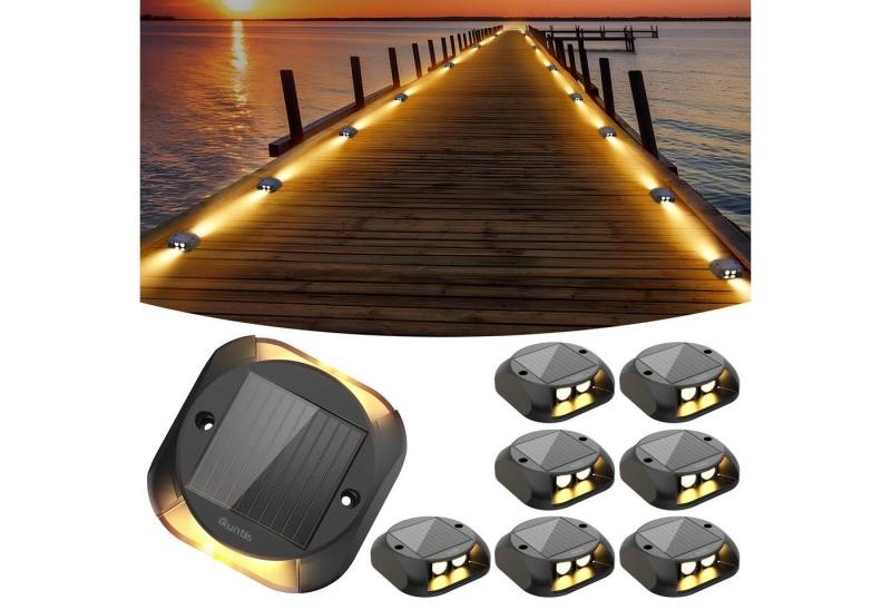 Elegear LED Solarleuchte solar lampen für außen, 4 Stück LED solarleuchten garten für Balkon, beleuchtung, LED fest verbaut, Warmweiß, Gartenwege, Terrasse, Hof, Pool, Rasen, Weihnachtsdeko & Party Outdoor von Elegear