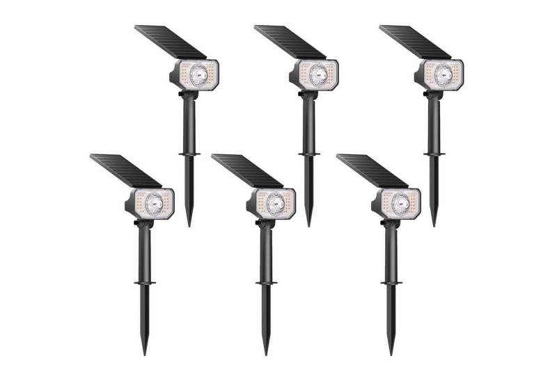 Elegear LED Solarleuchte 6/8 Stück Gartenleuchte mit Erdspieß, Gartenlampe für Garten, Terasse, LED fest integriert, Warmweiß, mit Gartenstrahler von Elegear