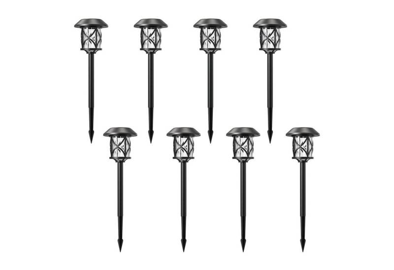 Elegear LED Solarleuchte 6/8 Stück Gartenleuchte mit Erdspieß, Gartenlampe für Garten, Terasse, LED fest integriert, Warmweiß, mit Gartenstrahler von Elegear
