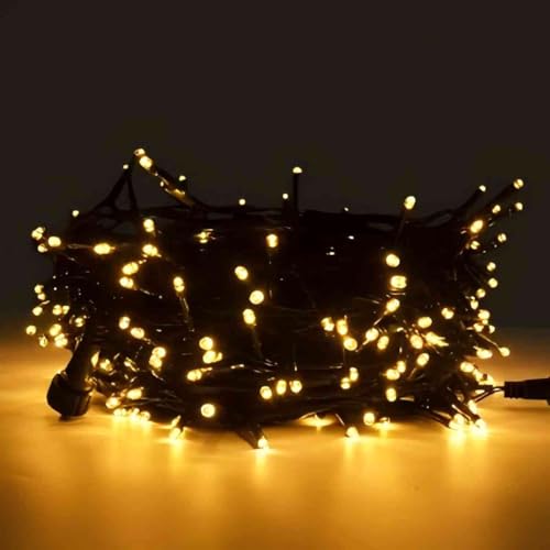 Elegear Lichterkette Außen 40M 300LEDs, Lichterkette Batterie mit Timer Speicherfunktion, Weihnachtsbeleuchtung Außen 8 Modi IP44 Warmweiß Lichterkette für Garten Hochzeit Party Weihnachtsdeko von Elegear
