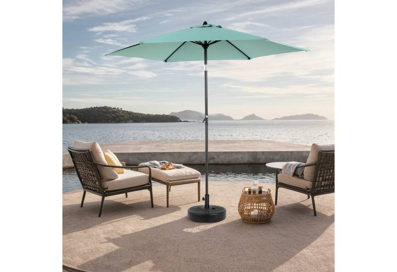 Elegear Sonnenschirm ∅264cm Sonnenschirm für 3-4 Personen, ohne Ständer, Terasseschirm mit 6 Streben für Terrasse oder Garten, Parasol inkl von Elegear