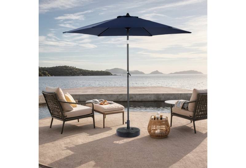 Elegear Sonnenschirm ∅264cm Sonnenschirm für 3-4 Personen, ohne Ständer, Terasseschirm mit 6 Streben für Terrasse oder Garten, Parasol inkl von Elegear