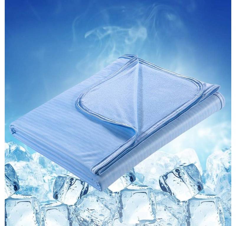 Elegear Sommerbettdecke Kühldecke Selbstkühlend doppelseitig – Sommerdecke 150x200/200x220cm, Füllung: Japanische Arc-Chill-Kühlfasern, Baumwolle, Bezug: ‎Oberfläche: 75% Nylon 25% Polyester, Rückseite: 100% natürliche Bambusfaser, Q-Max>0,5, Antiallergie Atmungsaktive Sofadecke, Weiche Reisedecke von Elegear
