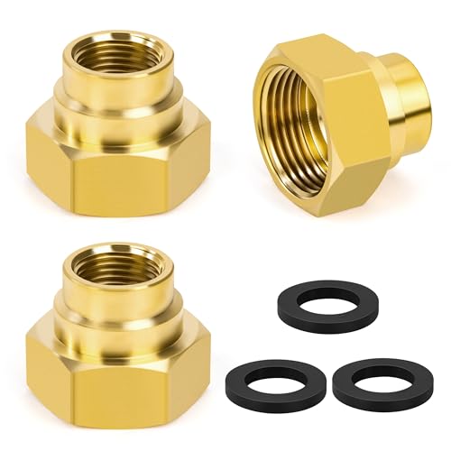 3 Stk Reduzierung Messing Rohrverschraubung, Doppelnippel Muffe 3/4" x 3/8" IG/IG Innengewinde Verbindungsstück Adapter, Doppelmuffe Anschlussnippel für Rohranschluss 3 Stk Reduzierung Messing Rohrverschraubung, Doppelnippel Muffe 3/4" x 3/8" IG/IG Innengewinde Verbindungsstück Adapter, Doppelmuffe Anschlussnippel für Rohranschluss von Elegrip