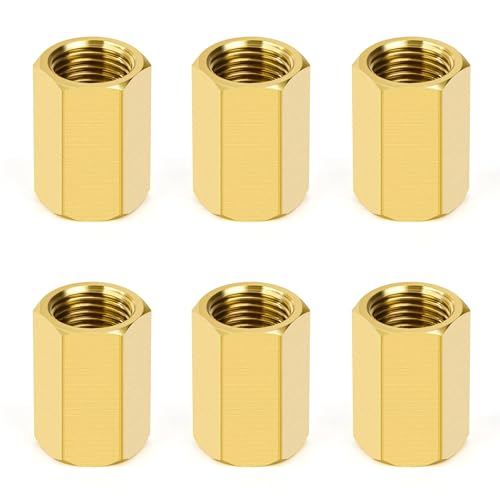 Messing Muff 1/8 Zoll IG x 1/8 Zoll IG Innengewinde Verbindungsstück, 6 Stück Gewinde Adapter Doppelmuffe Sechskant Kupplungsverbinder für Wasser, Luft, Rohranschluss Messing Muff 1/8 Zoll IG x 1/8 Zoll IG Innengewinde Verbindungsstück, 6 Stück Gewinde Adapter Doppelmuffe Sechskant Kupplungsverbinder für Wasser, Luft, Rohranschluss von Elegrip