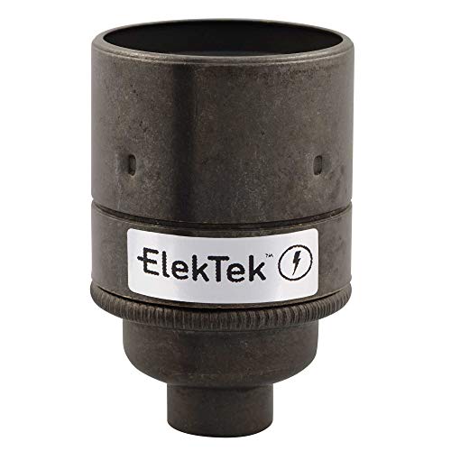 ElekTek ES E27 Edisongewinde Lampenfassung aus Messing Glattmantel 10-mm-Einführung Ideal für Vintage-Filament-Lampen Bronze von ElekTek