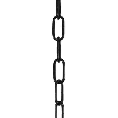 ElekTek Offene Gliederkette für Kronleuchter und Beleuchtung, klein, 20 mm x 10 mm, 2 m, Tiefschwarz von ElekTek