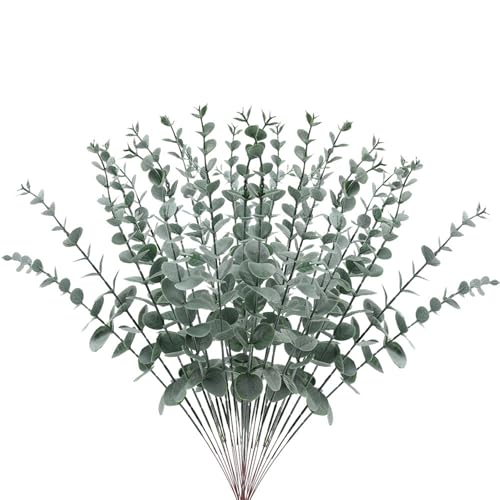 Elektheim 24 Stück Künstliche Eukalyptus Deko Künstlich Eukalyptusblätter Zweige wie Echt Pflanzen Deko für Tischdeko Hochzeit Party Home Garten Bodenvase Blumenarrangement Elektheim 24 Stück Künstliche Eukalyptus Deko Künstlich Eukalyptusblätter Zweige wie Echt Pflanzen Deko für Tischdeko Hochzeit Party Home Garten Bodenvase Blumenarrangement von Elektheim