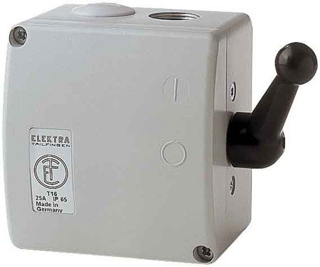 Elektra Tailfingen TWG 16 WENDESCHALTERMIT N UND PE-KLEMMEGUSS von Elektra Tailfingen