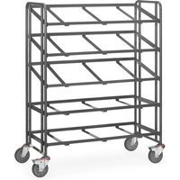 fetra® ESD-Eurokasten-Etagenwagen, TK 250 kg, 3 Ladeflächen à 610 x 1.240 mm, ohne Böden von fetra®