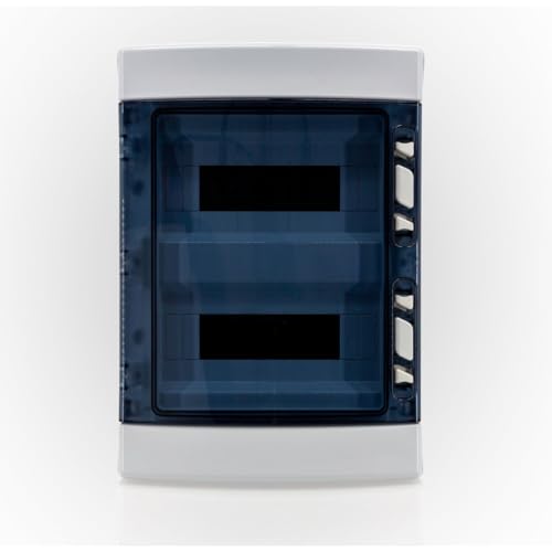 Elektro Butler Sicherungskasten-Aufputz IP65 - Wasserdicht und Staubdicht – Verteilerkasten Aufputz - Inklusive Zubehör - Robuster Verteilerkasten (2-reihig 24 Module) von Elektro Butler