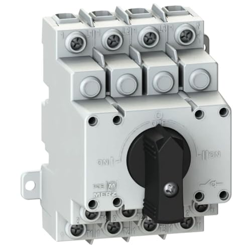 Merz Schaltgeräte Notstrom Umschalter - 63A - Lasttrennschalter 4-polig - Netz-0-Not - Netzumschalter inkl. integrierte Brücke (Umschalter 63A) von Elektro Butler