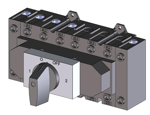 Sälzer Notstromumschalter Lastumschalter 4-polig Netz-0-Not Schnappmontage für Hutschiene (Umschalter 125A) von Elektro Butler