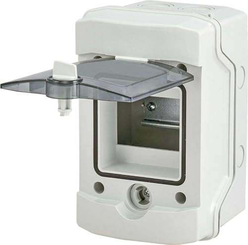 Elektro Butler Sicherungskasten Aufputz IP65 Feuchtraum Verteiler Kleinverteiler Stromverteiler Verteilerkasten Schaltkasten Aufputzverteiler (1-reihig 4 Module) von Elektro Butler