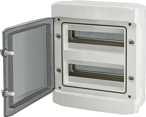 Sicherungskasten Aufputz IP65 - Wasserdicht und staubdicht - Unterverteilung - Inklusive Zubehör - Robuster Verteilerkasten (2-reihig 24 Module) von Elektro Butler