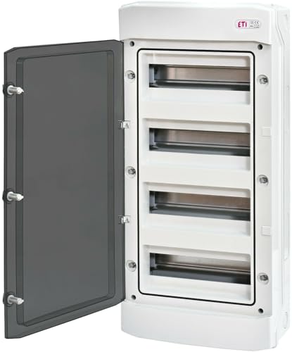 Elektro Butler Sicherungskasten Aufputz IP65 Feuchtraum Verteiler Kleinverteiler Stromverteiler Verteilerkasten Schaltkasten Aufputzverteiler (4-reihig 48 Module) von Elektro Butler
