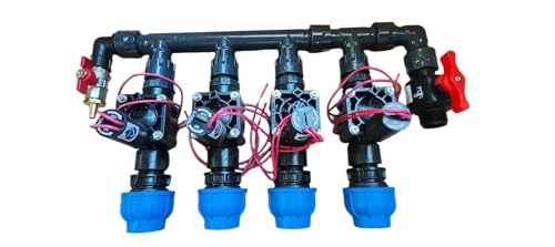 Rain Verteiler 2-fach 3-fach 4-fach 5-fach 6-fach Ventilverteiler 1" SET Magnetventil PGV 101GB IG Kupplungen DN25 DN32 Druckluftanschluss und Ventil (DN25, Verteiler 4-fach) von Elektro Softmarkt