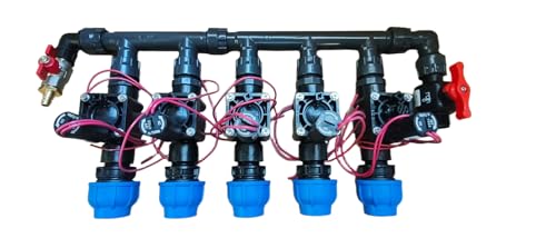 Rain Verteiler 2-fach 3-fach 4-fach 5-fach 6-fach Ventilverteiler 1" SET Magnetventil PGV 101GB IG Kupplungen DN25 DN32 Druckluftanschluss und Ventil (DN32, Verteiler 5-fach (2+3)) von Elektro Softmarkt