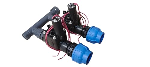 Rain Verteiler 2-fach 3-fach 4-fach 5-fach 6-fach Ventilverteiler 1" SET mit Hunter Magnetventil PGV 101GB IG und Kupplungen DN25 DN32 (DN25, Verteiler 2-fach) von Elektro Softmarkt