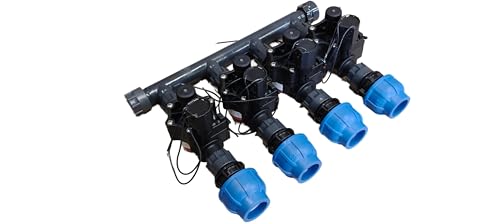 Rain Verteiler 2-fach 3-fach 4-fach 5-fach 6-fach Ventilverteiler 1" SET mit Magnetventil RN155 Plus IG Kupplungen DN25 DN32 (DN25, Verteiler 4-fach) von Elektro Softmarkt
