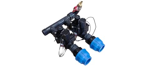 Rain Verteiler 2-fach 3-fach 4-fach 5-fach 6-fach Ventilverteiler 1" SET mit Magnetventil RN155 Plus IG Kupplungen und Druckluftanschluss (DN25, Verteiler 2-fach) von Elektro Softmarkt