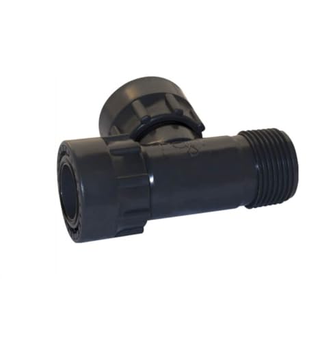 Rain Verteiler 2-fach 3-fach 4-fach Ventilbox Verschraubung Nippel Verbinder T-Stück Winkel Kappe Kugelventil Kupplung 1" AG IG Zubehör (T-Stück 1" IG x IG x AG) von Elektro Softmarkt