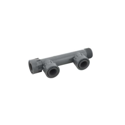 Rain Verteiler Ventilbox Verschraubung Nippel Verbinder T-Stück Winkel Kappe Kugelventil Kupplung 1" AG IG Zubehör (Verteiler 2-fach) von Elektro Softmarkt
