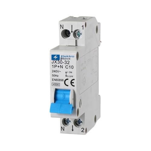 ELEKTRONOVA Leitungsschutzschalter 1P+N C10 10A 4.5kA - 1 DIN Modul - 220V ELEKTRONOVA Leitungsschutzschalter 1P+N C10 10A 4.5kA - 1 DIN Modul - 220V von ElektroNova