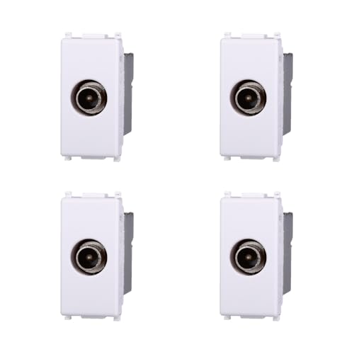Elektronova Direkte TV-Steckdose männlich weiß kompatibel Vimar Plana Kit 4 Stück 2250 von ElektroNova