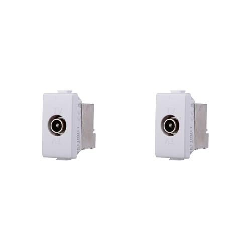 Elektronova Direkte TV- und SAT-Buchse Stecker kompatibel mit Bticino Matix Farbe Weiß - Packung mit 2 Stück Elektronova Direkte TV- und SAT-Buchse Stecker kompatibel mit Bticino Matix Farbe Weiß - Packung mit 2 Stück von ElektroNova