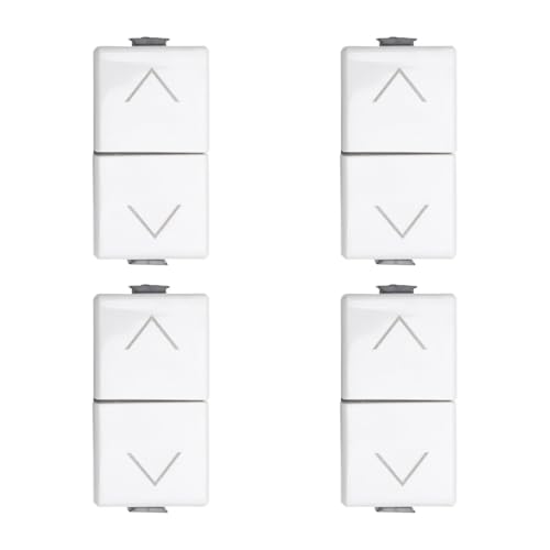 Elektronova Doppelschalter mit Verriegelung für Rollläden 1P 10A kompatibel Bticino Matix - Packung mit 4 Stück Elektronova Doppelschalter mit Verriegelung für Rollläden 1P 10A kompatibel Bticino Matix - Packung mit 4 Stück von ElektroNova