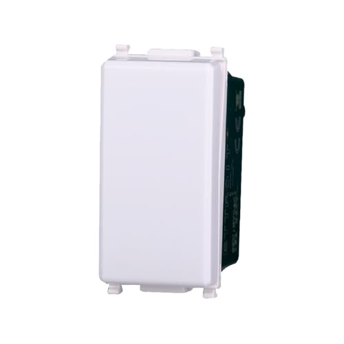 Elektronova Einpoliger Taster 1P 10A weiß kompatibel Vimar Plana 1001 von ElektroNova