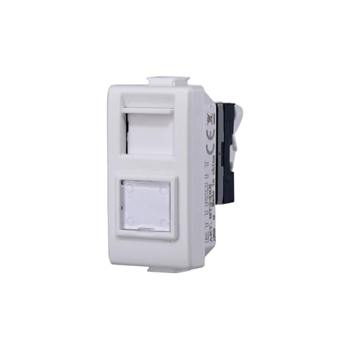 Elektronova Netzwerkdose RJ45 kompatibel Bticino Matix CAT 6 UTP weiß - Packung mit 1 Stück Elektronova Netzwerkdose RJ45 kompatibel Bticino Matix CAT 6 UTP weiß - Packung mit 1 Stück von ElektroNova