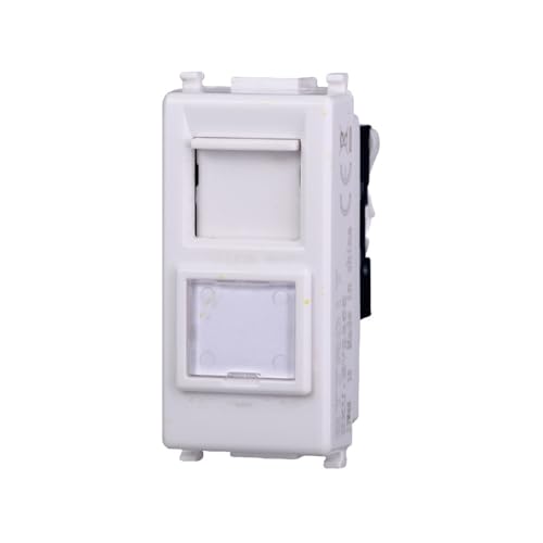 Elektronova Vimar Plana 2355 Netzwerkdose RJ45 Cat.5e UTP, weiß, kompatibel mit Vimar Plana 2355 von ElektroNova