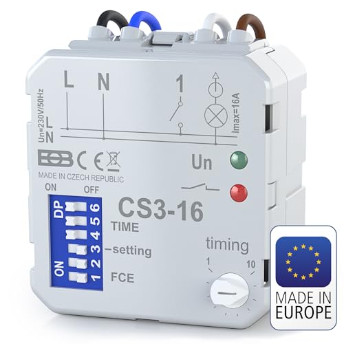 Elektrobock CS3-16 16 Amp Multifunktions Nachlaufrelais Unterputz, 2000 W von Elektrobock