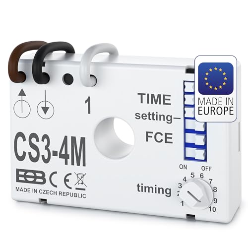 Elektrobock CS3-4M Multifunktional Multifunktions Nachlaufrelais Unterputz, 200 W, Weiß, kompakt von Elektrobock