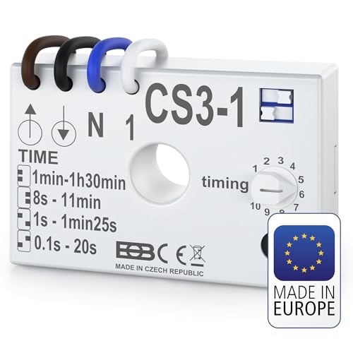 Elektrobock CS3-1 Nachlauf Wahl Nachlaufrelais Unterputz, 200 W, Weiss von Elektrobock