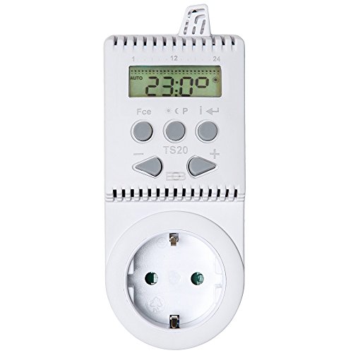 Elektrobock TS20 Thermostat 3680W Weiß, 54 x 137 x 85 mm von Elektrobock