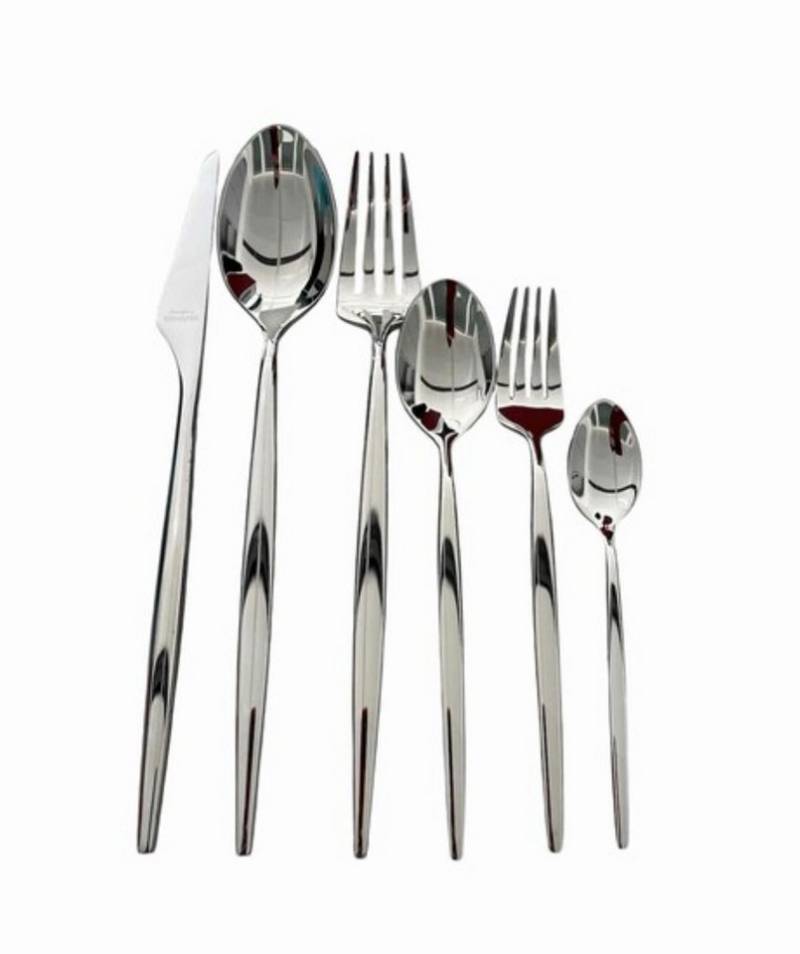 Schäfer Elektronik Besteck-Set 45 tlg. Menübesteck-Set Silber aus 18/10-Edelstahl für 6 Personen (45-tlg) von Schäfer Elektronik