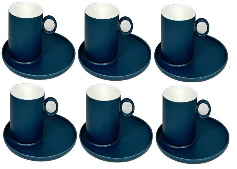 Elektronik SCHÄFER Kaffeeservice Elegante Kaffeetassen 12-teilig aus Porzellan mit Unterteller - 220 ml von Schäfer Elektronik