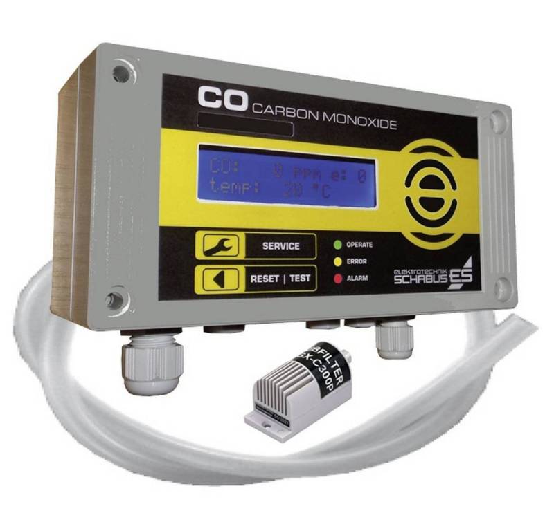 Elektrotechnik Schabus Professionelles CO-Warngerät Gasmelder (mit internem Sensor) von Elektrotechnik Schabus