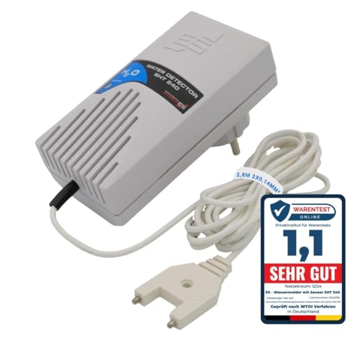 Schabus Wassermelder SHT 240 – Steckbarer 230 V-Wassersensor mit 2,8 m Gabel-Sensorleitung (verlängerbar bis 50 m), akustisch + optisch, 90 dB, Plug-and-Play Schabus Wassermelder SHT 240 – Steckbarer 230 V-Wassersensor mit 2,8 m Gabel-Sensorleitung (verlängerbar bis 50 m), akustisch + optisch, 90 dB, Plug-and-Play von Schabus