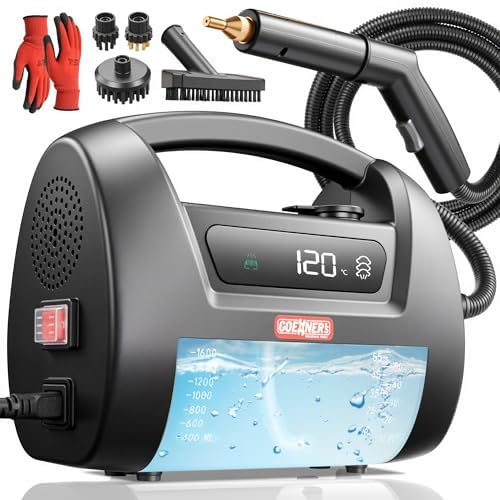 Handheld-Dampfreiniger mit 120°C/3,5Bar Hochdruck für Auto & Haushalt – 20 Sek. Aufheizzeit, Tragbar für Fliesen, Küche, Bad & Auto (Schwarz) Handheld-Dampfreiniger mit 120°C/3,5Bar Hochdruck für Auto & Haushalt – 20 Sek. Aufheizzeit, Tragbar für Fliesen, Küche, Bad & Auto (Schwarz) von Elemake